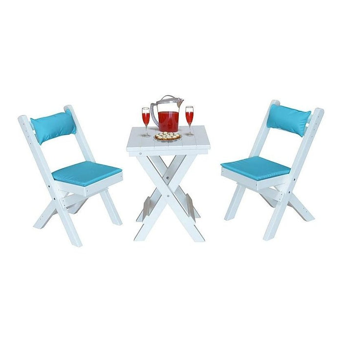 A & L Furniture Poly Coronado Square Folding Bistro Set