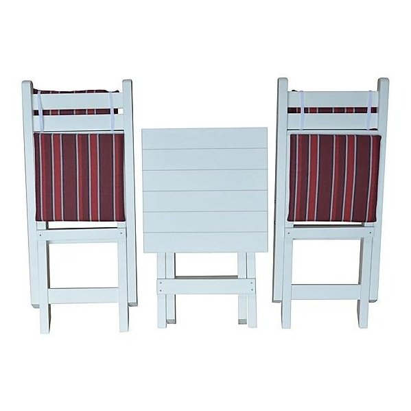 A & L Furniture Poly Coronado Square Folding Bistro Set