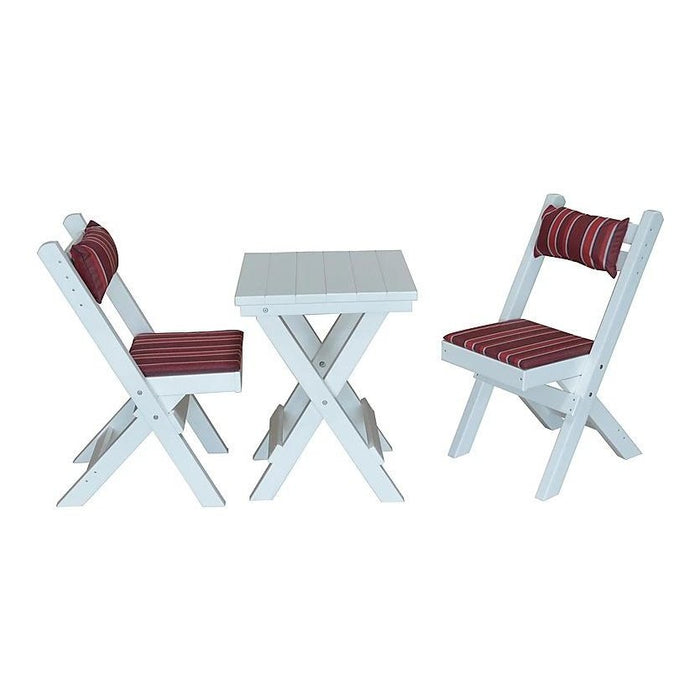 A & L Furniture Poly Coronado Square Folding Bistro Set