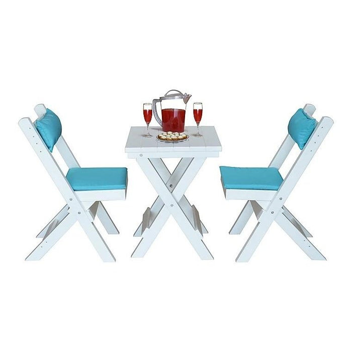 A & L Furniture Poly Coronado Square Folding Bistro Set