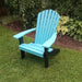 A & L Furniture Poly Fanback Adirondack Chair w/Black Frame