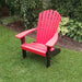 A & L Furniture Poly Fanback Adirondack Chair w/Black Frame