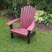 A & L Furniture Poly Fanback Adirondack Chair w/Black Frame