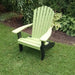 A & L Furniture Poly Fanback Adirondack Chair w/Black Frame