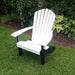 A & L Furniture Poly Fanback Adirondack Chair w/Black Frame
