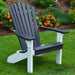 A & L Furniture Poly Fanback Adirondack Chair w/ White Frame