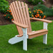 A & L Furniture Poly Fanback Adirondack Chair w/ White Frame