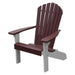 A & L Furniture Poly Fanback Adirondack Chair w/ White Frame