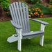 A & L Furniture Poly Fanback Adirondack Chair w/ White Frame