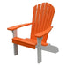 A & L Furniture Poly Fanback Adirondack Chair w/ White Frame