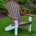 A & L Furniture Poly Fanback Adirondack Chair w/ White Frame