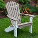 A & L Furniture Poly Fanback Adirondack Chair w/ White Frame