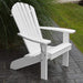 A & L Furniture Poly Fanback Adirondack Chair w/ White Frame