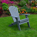 A & L Furniture Poly Folding Adirondack Chair w/2 Cupholders