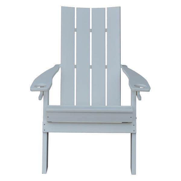 A & L Furniture Poly Hampton Folding Adirondack Chair w/2 Cupholders