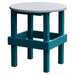 A & L Furniture Poly Round Side Table- w/ White Top
