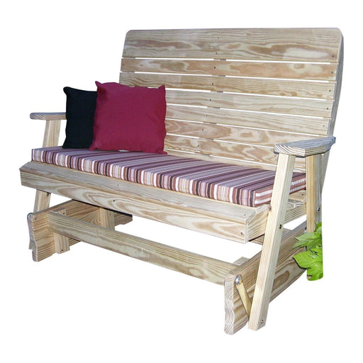 A & L Furniture Pressure Treated Pine Highback Glider