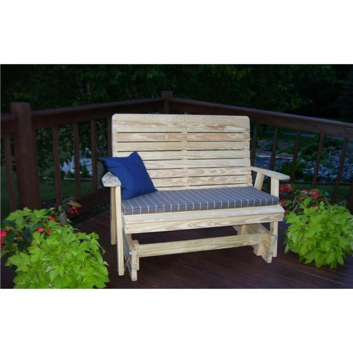A & L Furniture Pressure Treated Pine Highback Glider