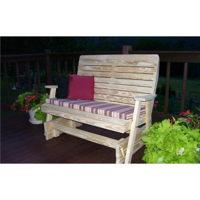 A & L Furniture Pressure Treated Pine Highback Glider