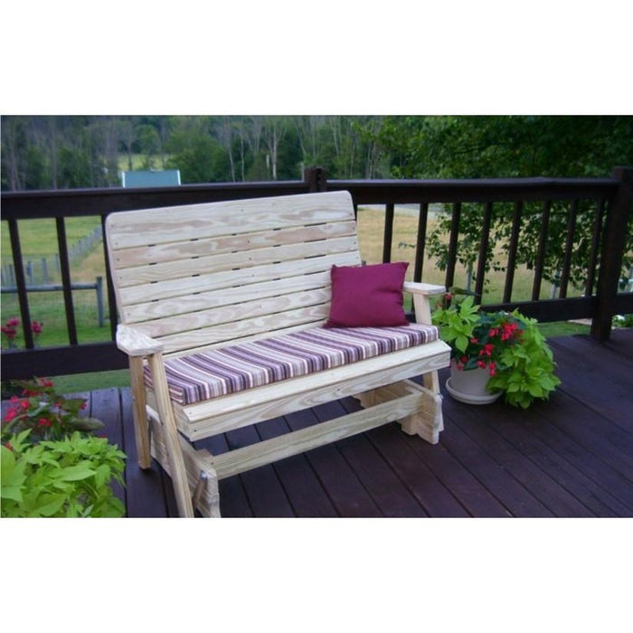 A & L Furniture Pressure Treated Pine Highback Glider