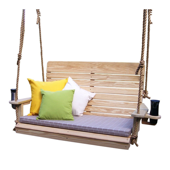 A & L Furniture Pressure Treated Pine Highback Porch Swing