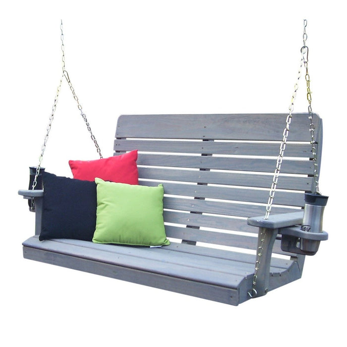 A & L Furniture Pressure Treated Pine Highback Porch Swing