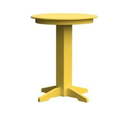 A & L Furniture Round Bar Table- Specify for FREE 2" Umbrella Hole