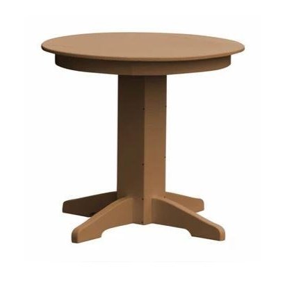 A & L Furniture Round Dining Table- Specify for FREE 2" Umbrella Hole
