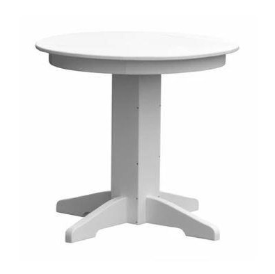 A & L Furniture Round Dining Table- Specify for FREE 2" Umbrella Hole
