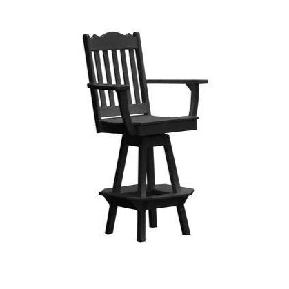A & L Furniture Royal Swivel Bar Chair w/ Arms
