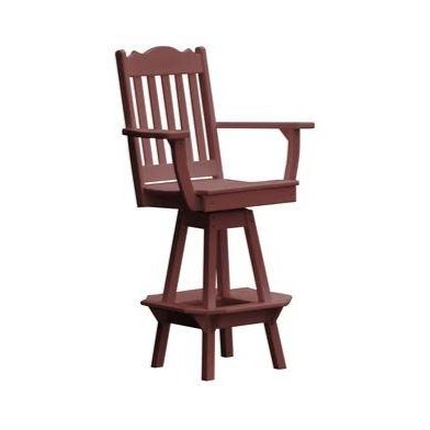 A & L Furniture Royal Swivel Bar Chair w/ Arms