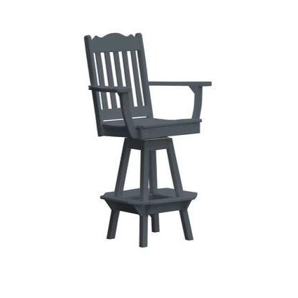 A & L Furniture Royal Swivel Bar Chair w/ Arms