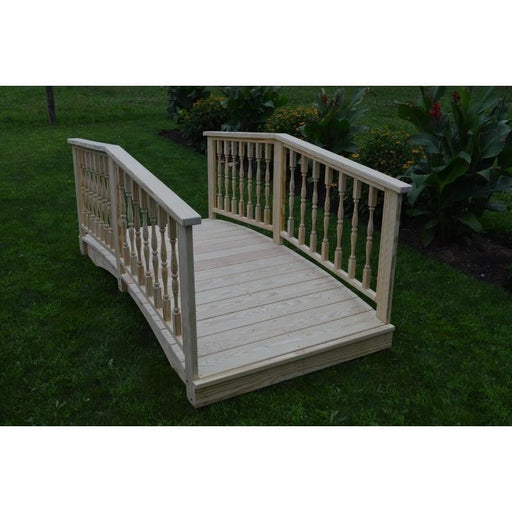 A & L Furniture Spindle Garden Bridge in Pressure Treated Pine