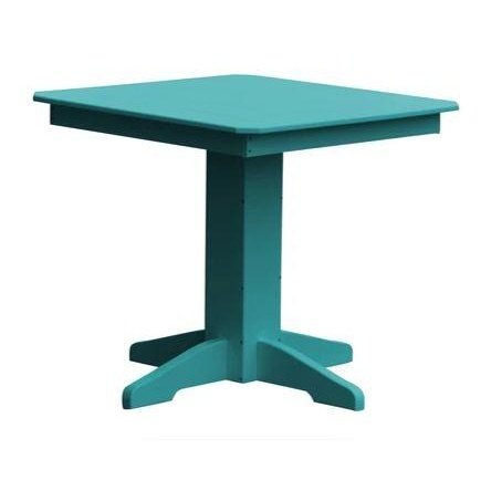 A & L Furniture Square Dining Table- Specify for FREE 2" Umbrella Hole