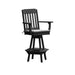 A & L Furniture Traditional Swivel Bar Chair w/ Arms