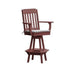 A & L Furniture Traditional Swivel Bar Chair w/ Arms