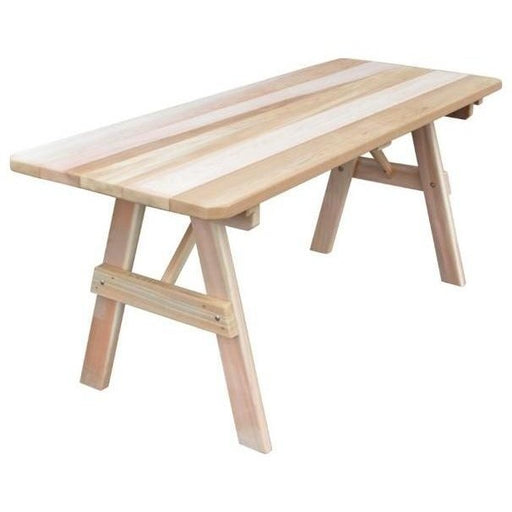 A & L Furniture Traditional Table Only Unfinished - Specify for FREE 2" Umbrella Hole