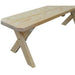 A & L Furniture Yellow Pine Crossleg Bench Only