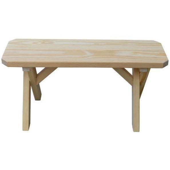 A & L Furniture Yellow Pine Crossleg Bench Only