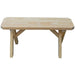 A & L Furniture Yellow Pine Crossleg Bench Only