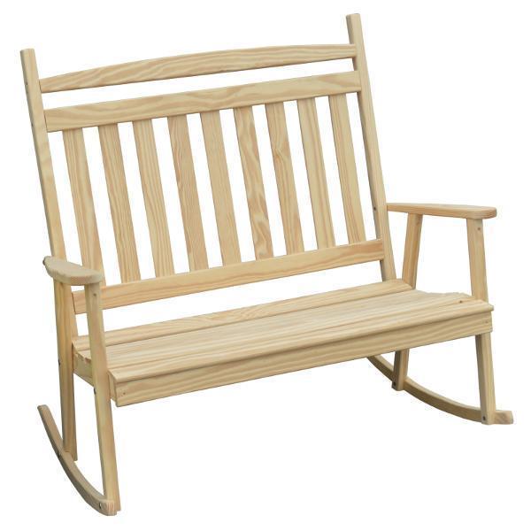 A & L Furniture Yellow Pine Double Classic Porch Rocker