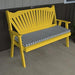 A & L Furniture Yellow Pine Fanback Garden Bench