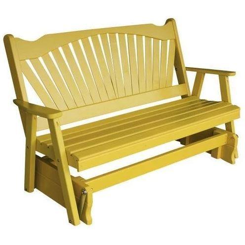 A & L Furniture Yellow Pine Fanback Glider