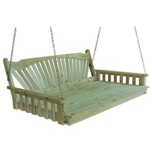 A & L Furniture Yellow Pine Fanback Swing
