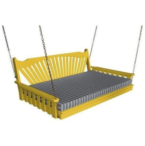 A & L Furniture Yellow Pine Fanback Swingbed
