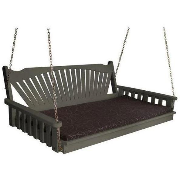 A & L Furniture Yellow Pine Fanback Swingbed