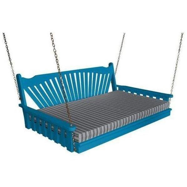 A & L Furniture Yellow Pine Fanback Swingbed