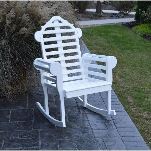 A & L Furniture Yellow Pine Marlboro Porch Rocker