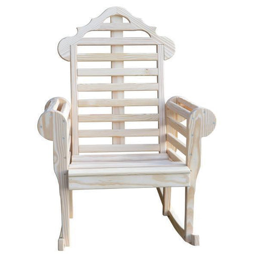 A & L Furniture Yellow Pine Marlboro Porch Rocker