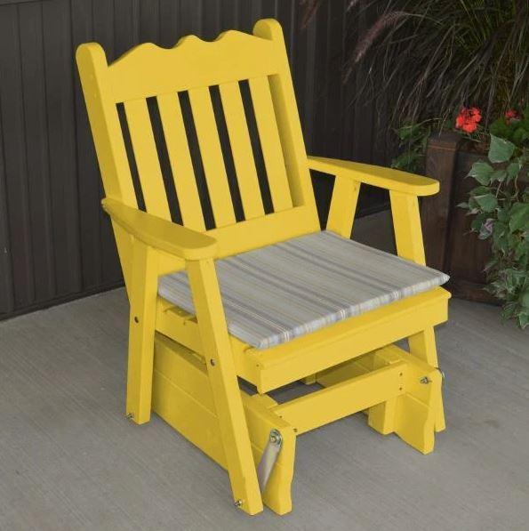 A & L Furniture Yellow Pine Royal English Glider Chair